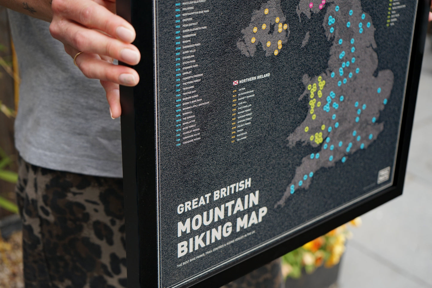 Great British Mountain Biking Push Pin Map