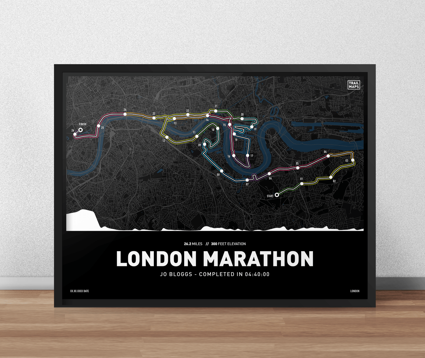 London Marathon Personalised Art Print