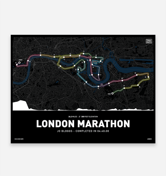 London Marathon 2022 Personalisierter Kunstdruck