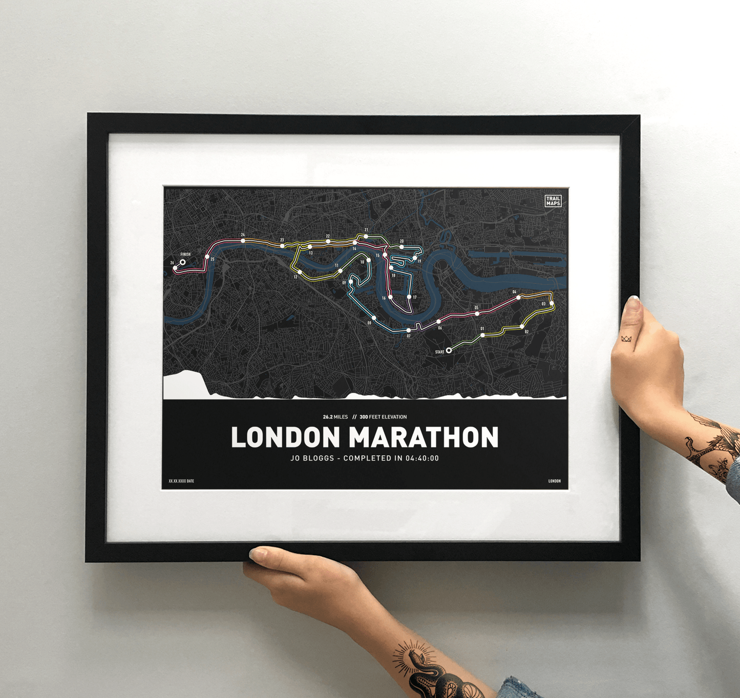 London Marathon Personalised Art Print