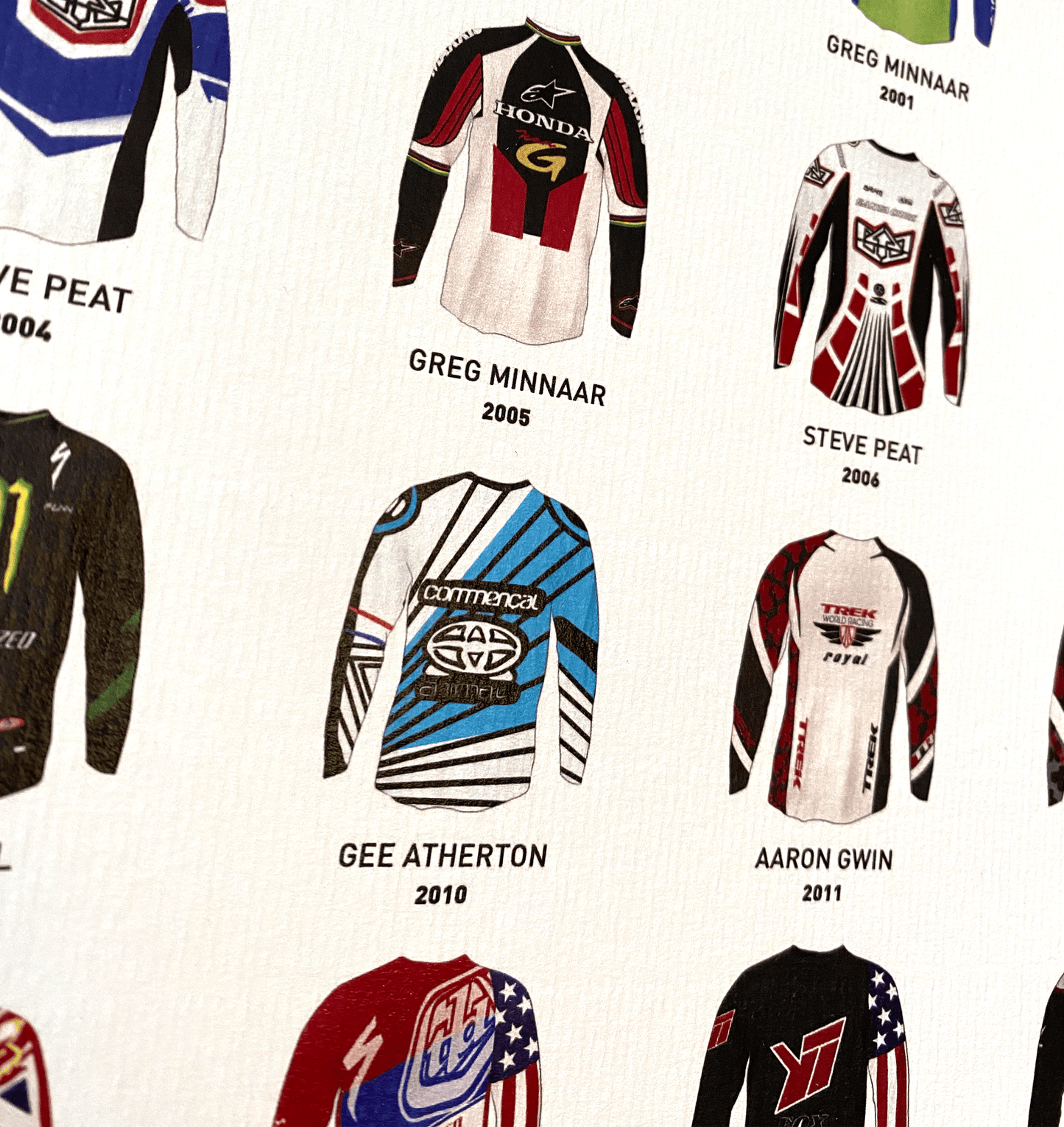 World Cup Downhill Winners Art Print - White