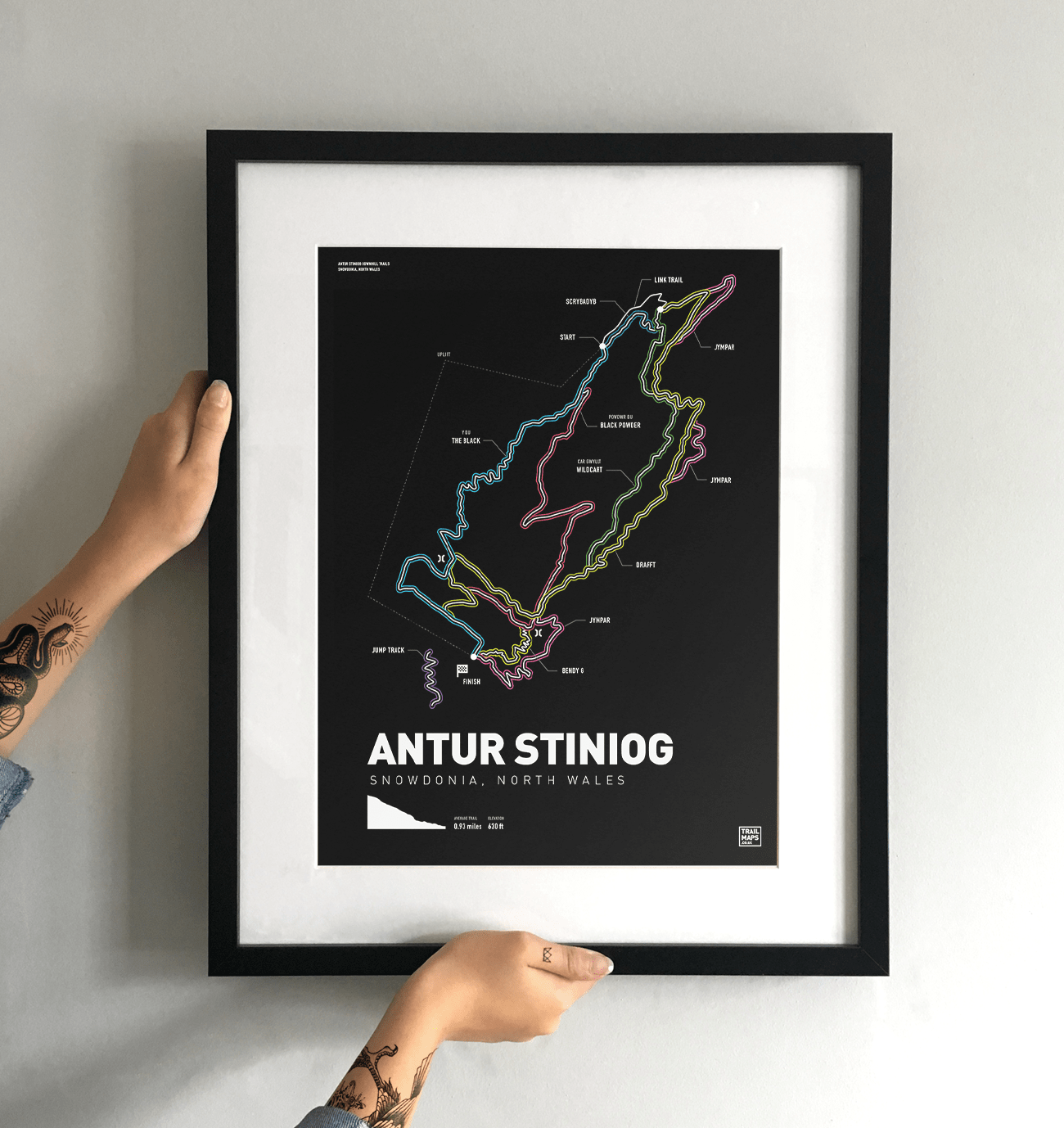 Antur Stiniog Art Print - TrailMaps.co.uk