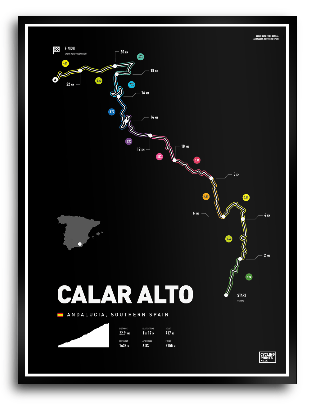 Calar Alto Art Print - TrailMaps.co.uk