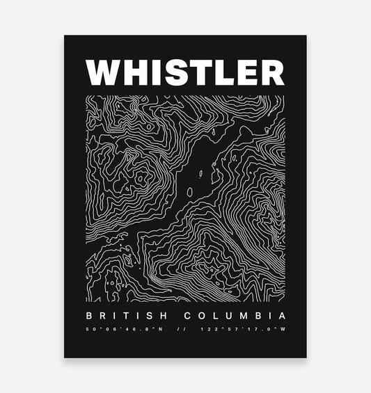 Whistler Contours Art Print