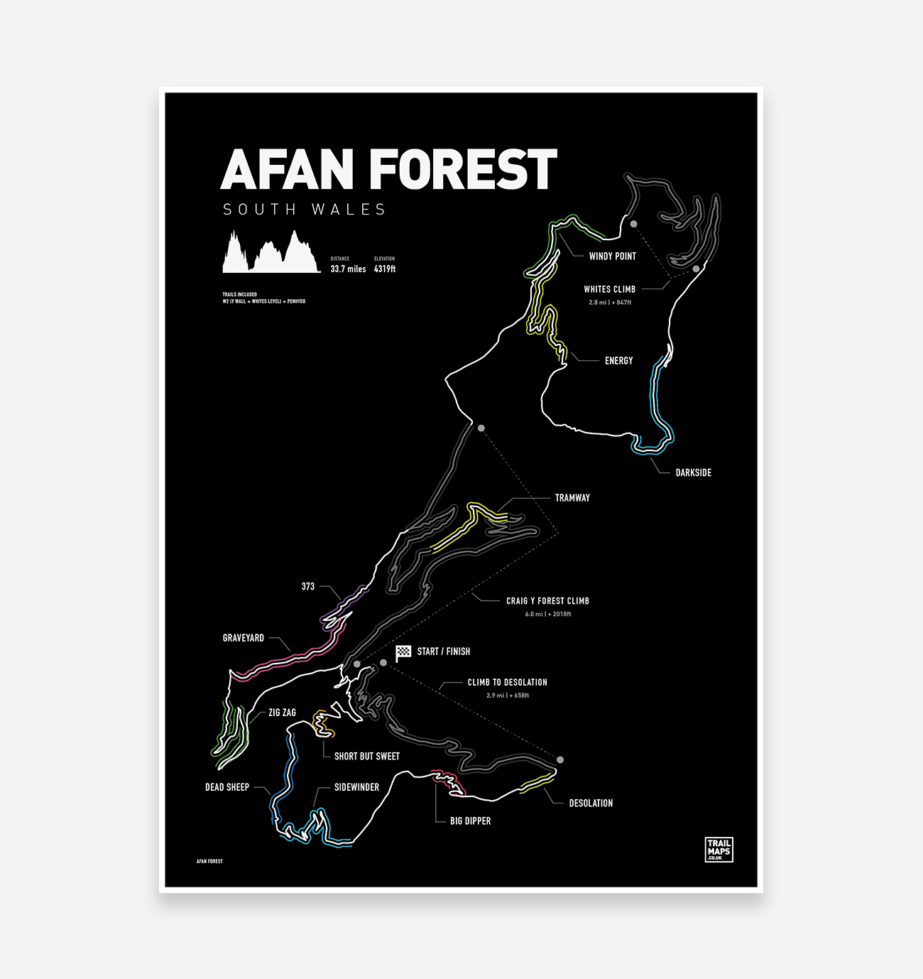 Afan Forest Art Print - Main Image