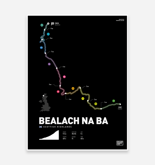 Bealach Na Ba Art Print - TrailMaps.co.uk