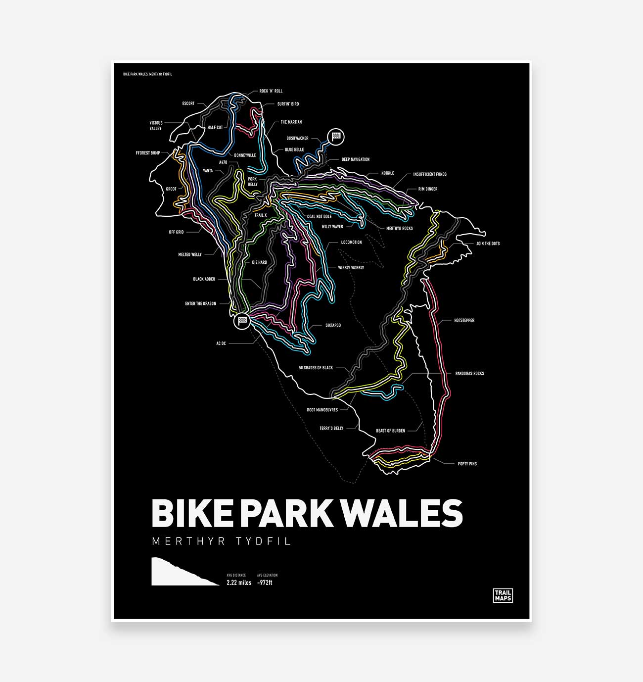 Bike Park Wales Art Print