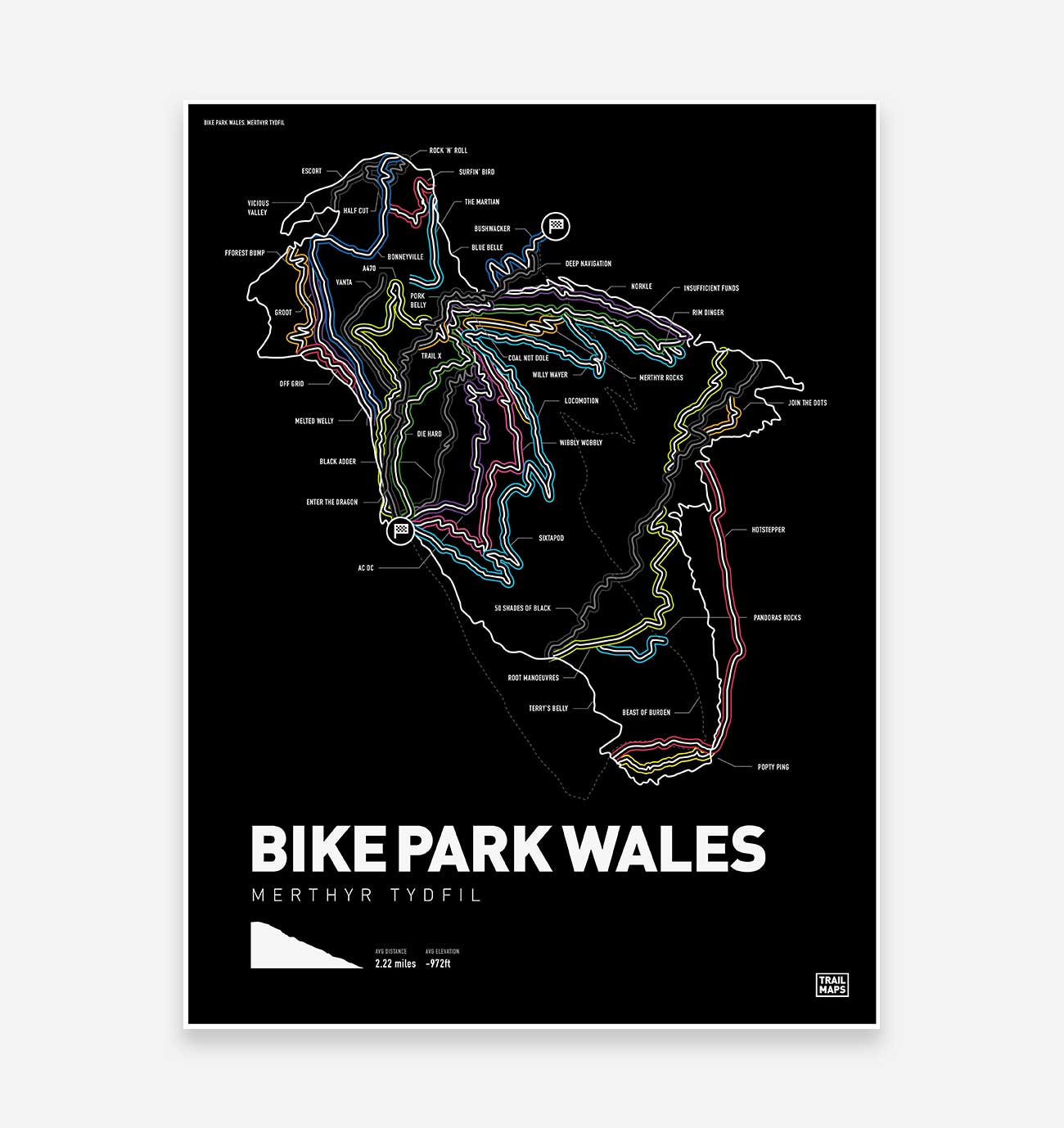 Bike Park Wales Art Print