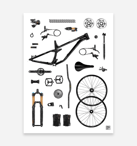 The Build' Art Print - TrailMaps.co.uk