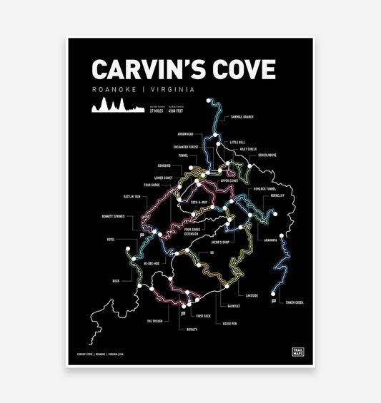 Carvin's Cove Virginia Mountain Bike Art Print