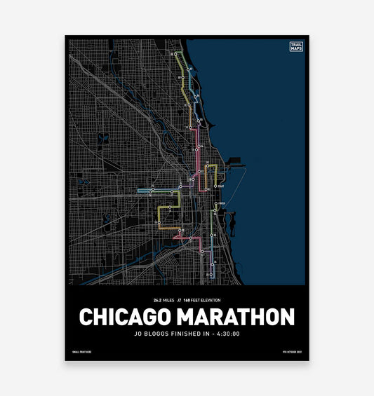 Chicago Marathon 2022 Personalised Art Print