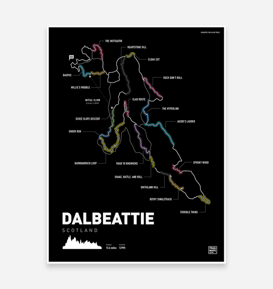 Dalbeattie Art Print - TrailMaps.co.uk