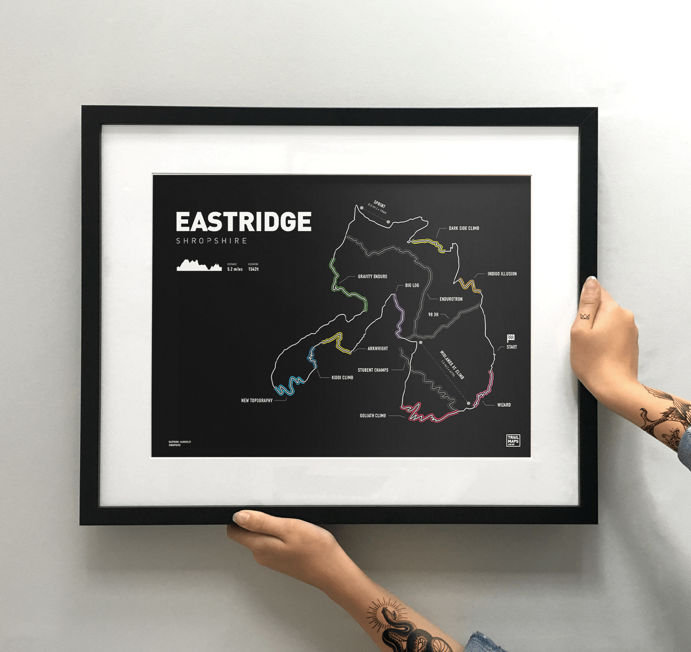 Eastridge Trail Map Print - TrailMaps.co.uk