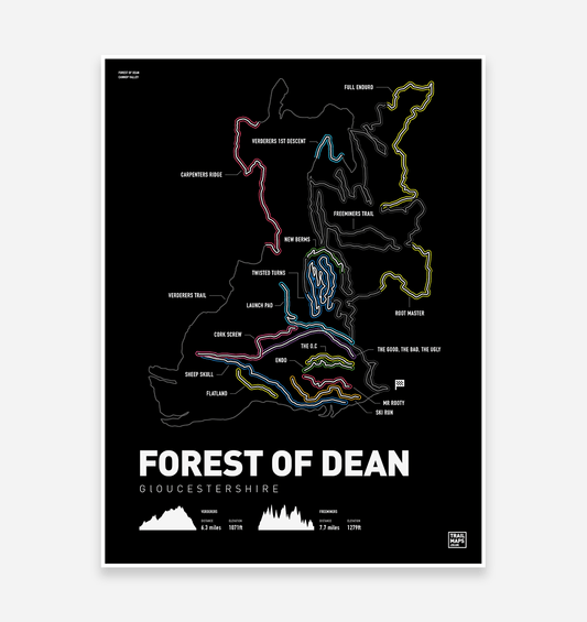 Forest of Dean Art Print - TrailMaps.co.uk