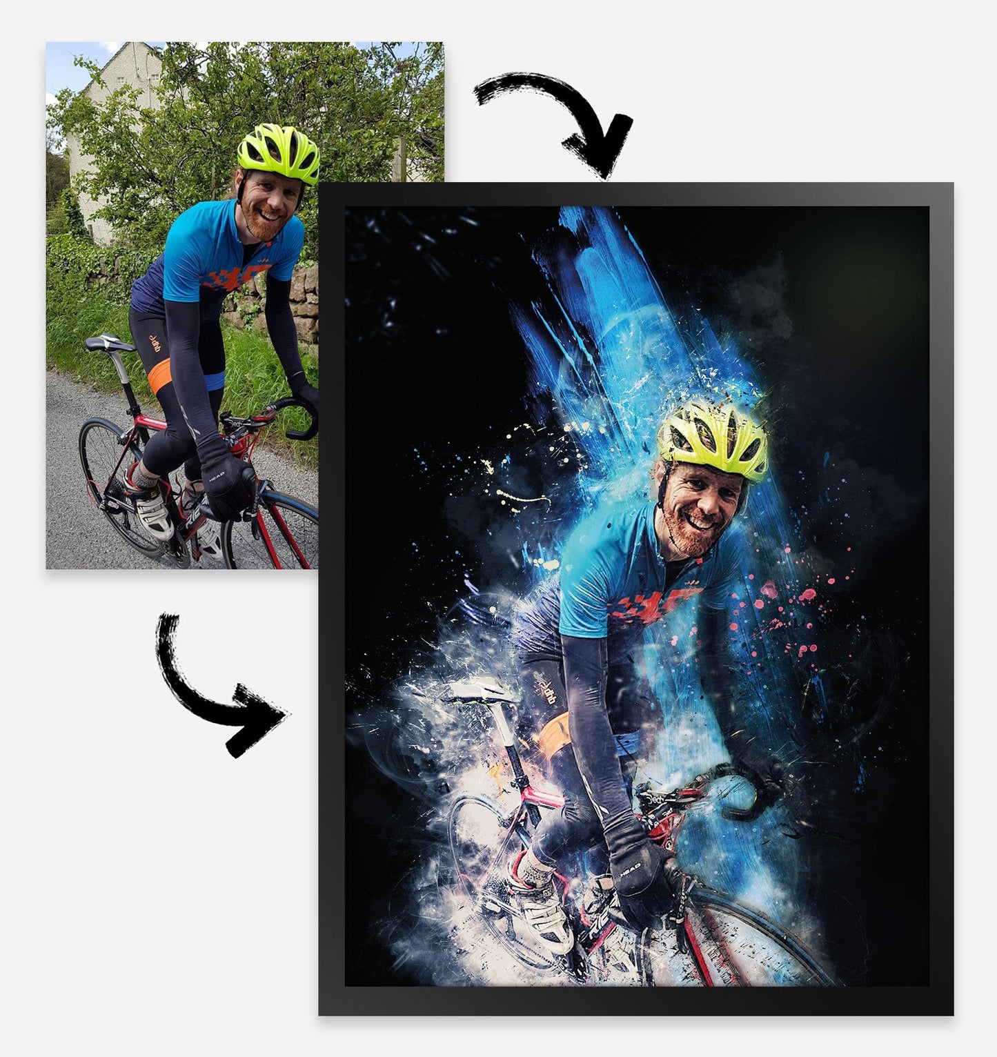 Rennrad-Foto-Retusche-Kunstwerk