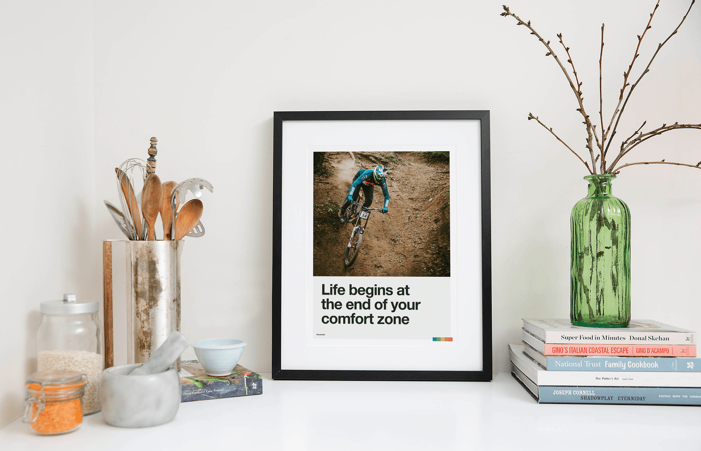 Das Leben beginnt am Ende Ihrer Komfortzone – Steve Peat Kunstdruck