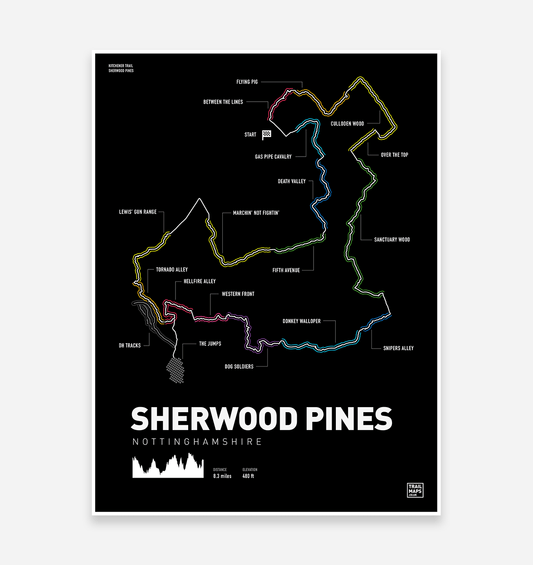 Sherwood Pines Kitchener Trail MTB Art Print