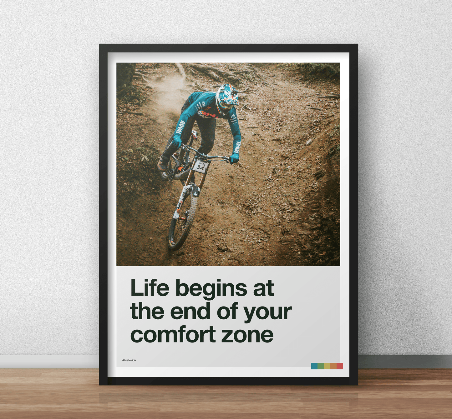 Das Leben beginnt am Ende Ihrer Komfortzone – Steve Peat Kunstdruck