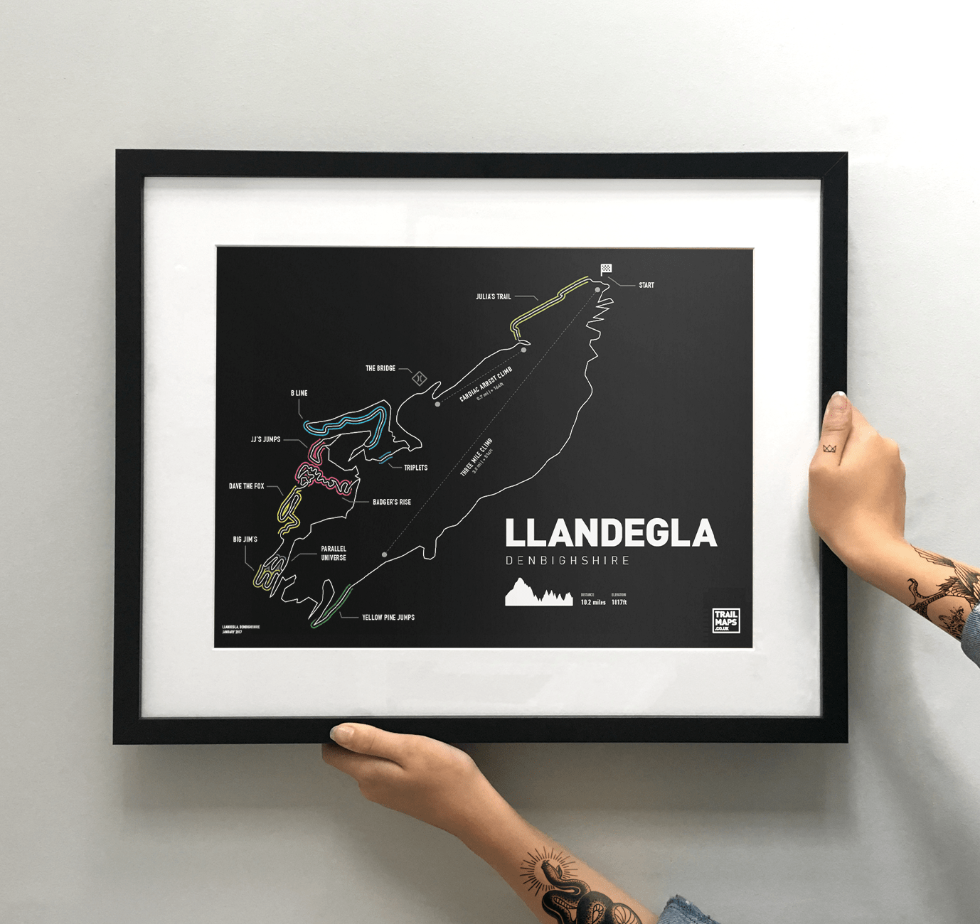 Llandegla Trail map Print - TrailMaps.co.uk