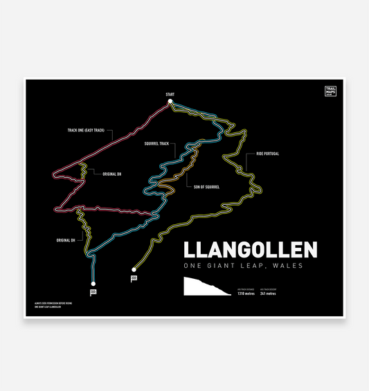 Llangollen Art Print - TrailMaps.co.uk