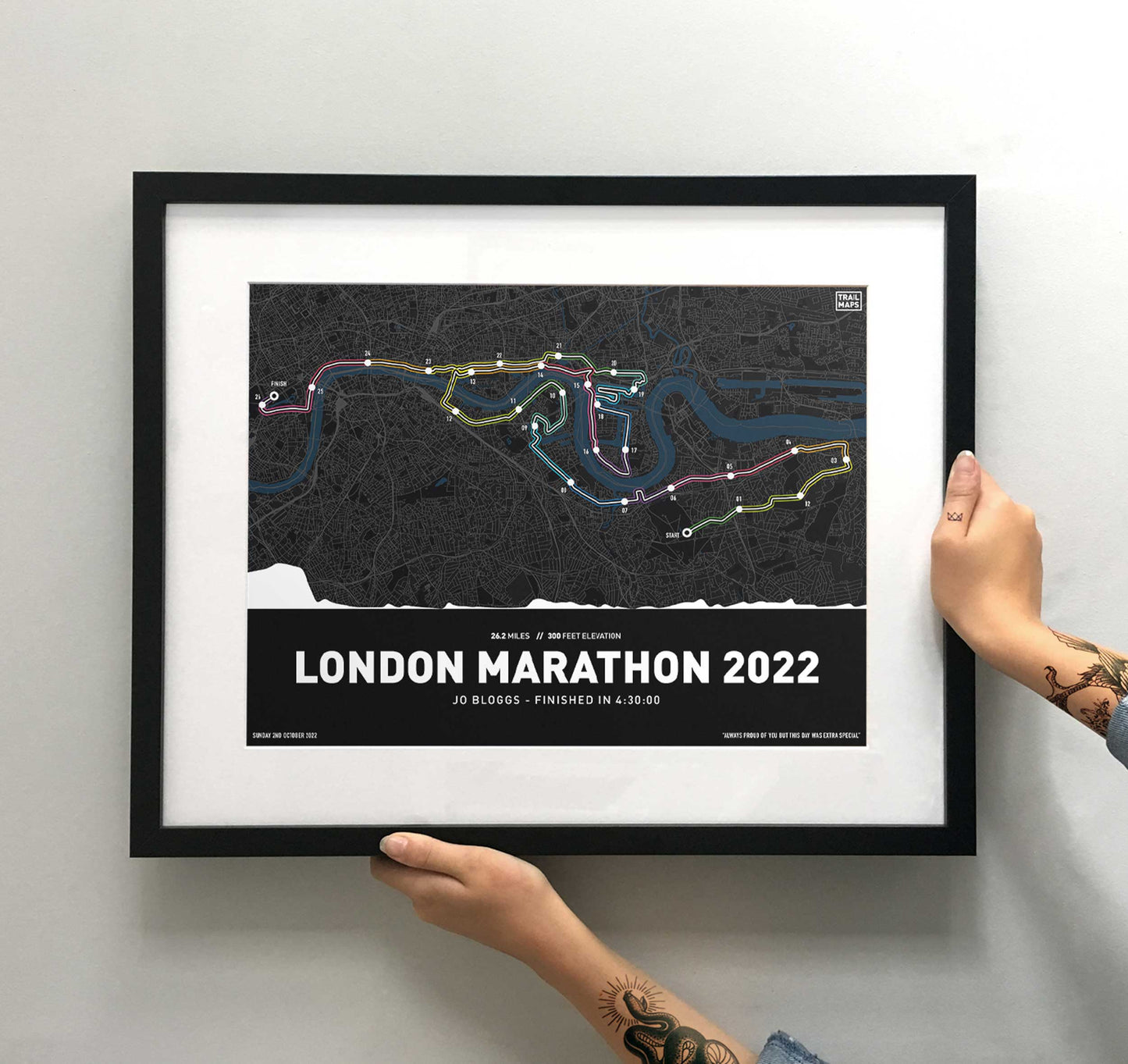 London Marathon 2022 Personalised Art Print