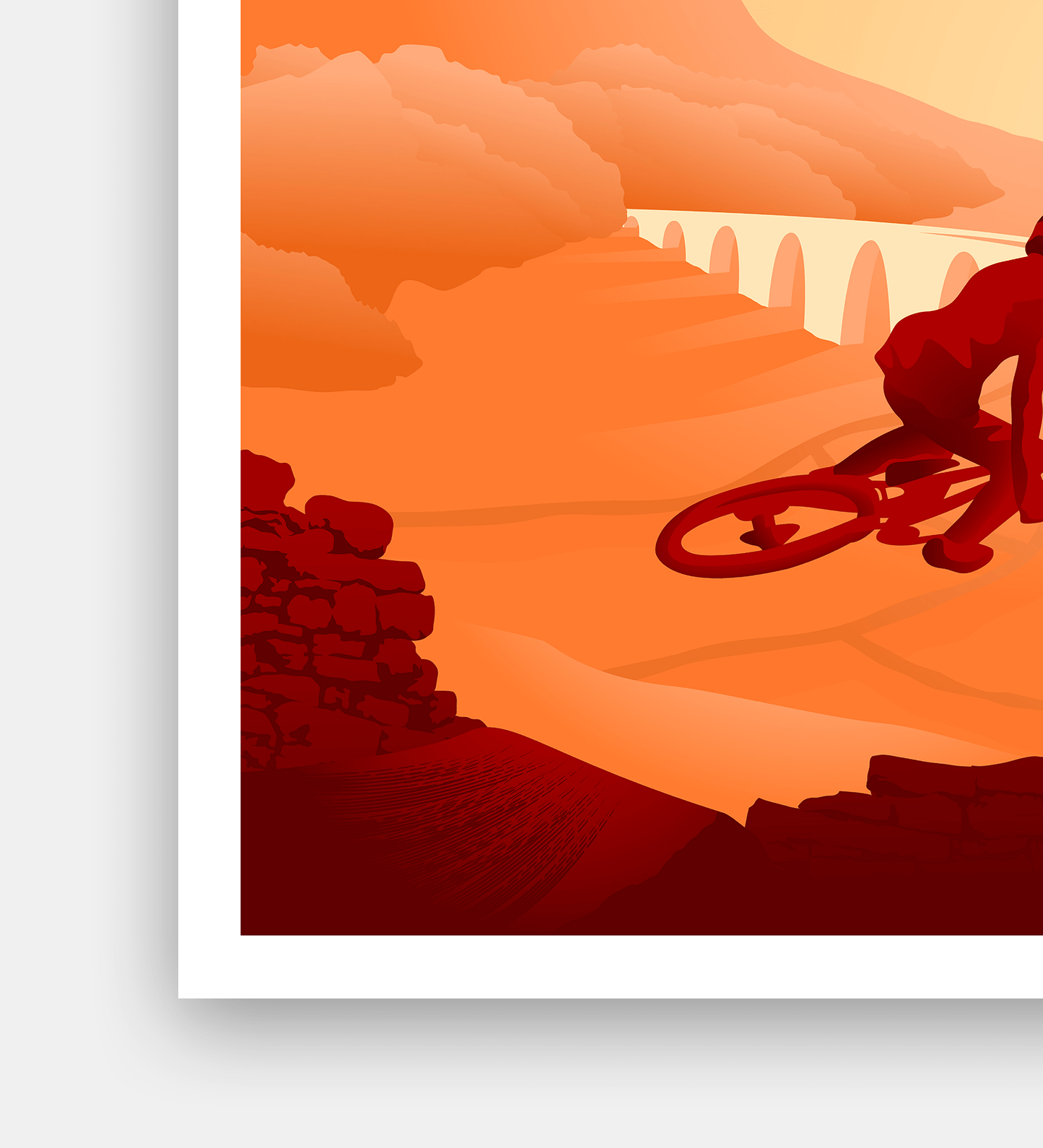 Yorkshire Mountainbike Kunstdruck