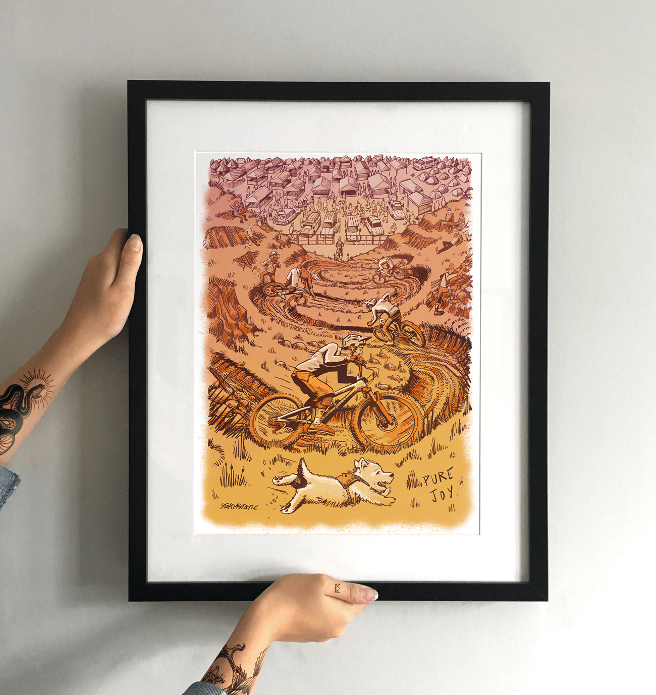 Pure Joy 'Mountainbike-Kunstdruck