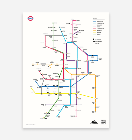 Mountain Bike Map of Britain - White