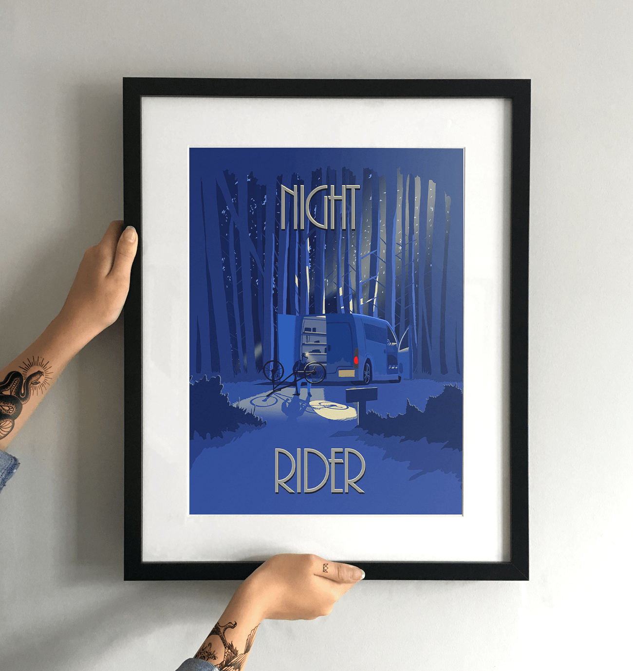 Night Rider'' Art Print - TrailMaps.co.uk