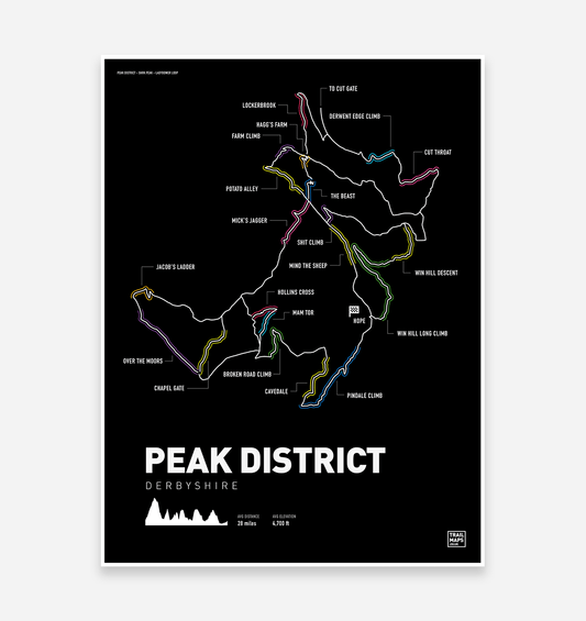 Peak District Mountain Bike Art Print