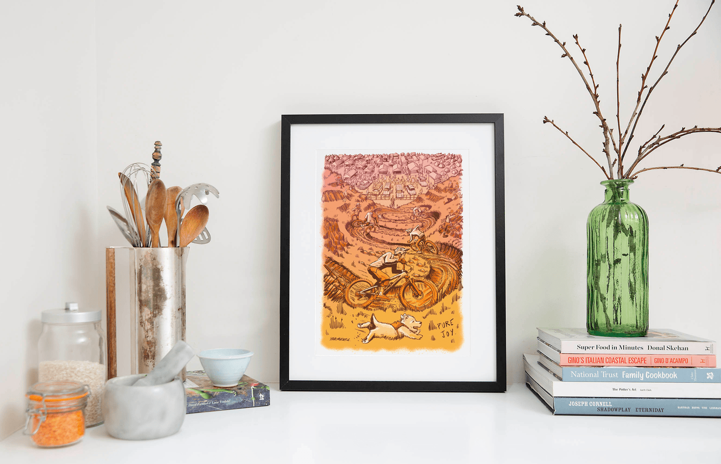 Pure Joy' Mountain Bike Art Print