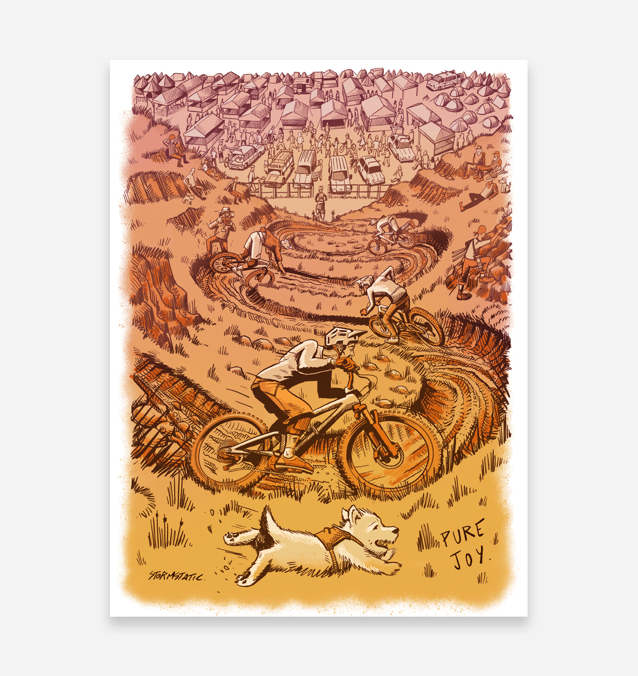 Pure Joy' Mountain Bike Art Print