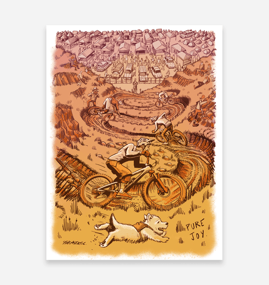 Pure Joy' Mountain Bike Art Print
