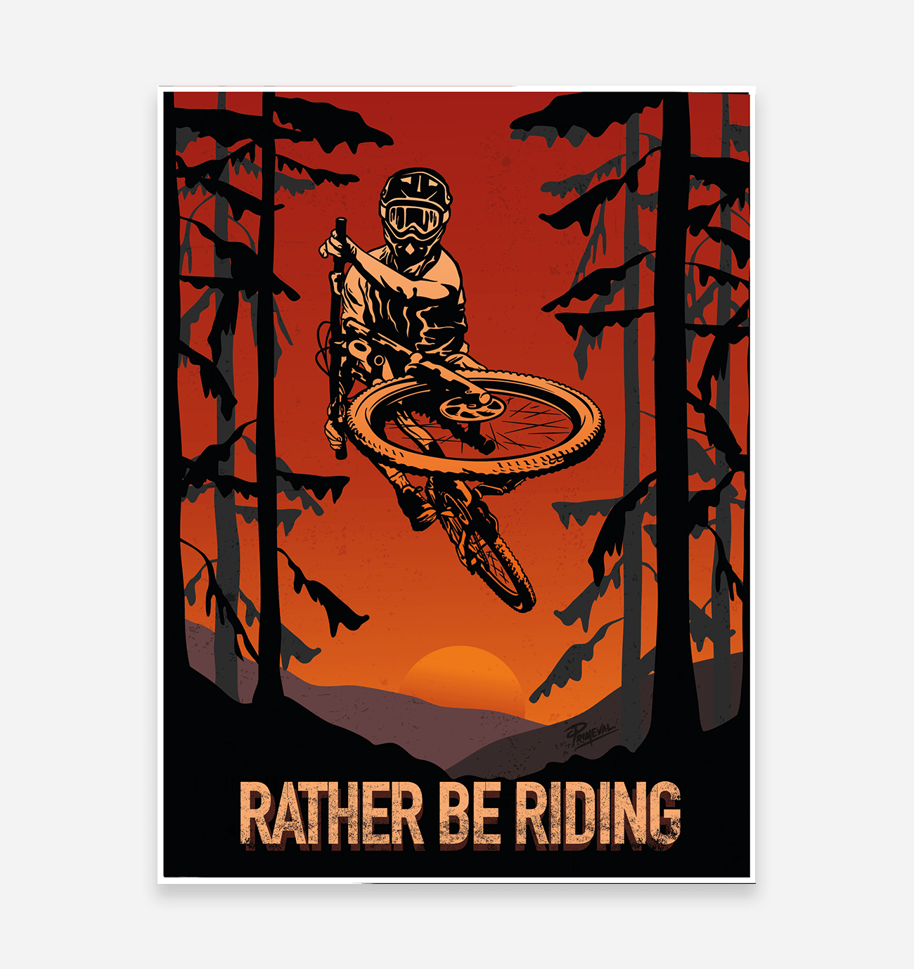 Rather Be Riding' Art Print - TrailMaps.co.uk