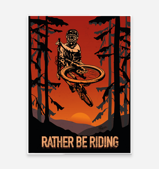Rather Be Riding' Art Print - TrailMaps.co.uk