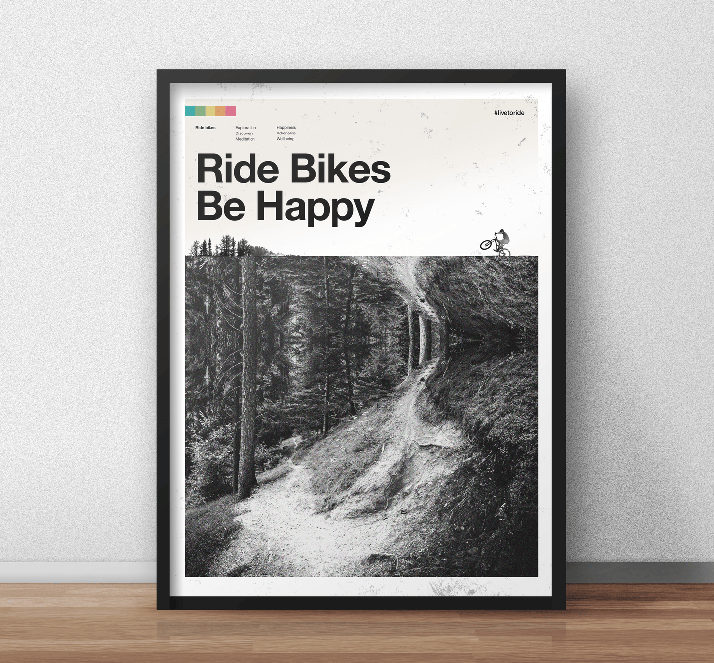 Ride Bikes werden glücklich Kunstdruck