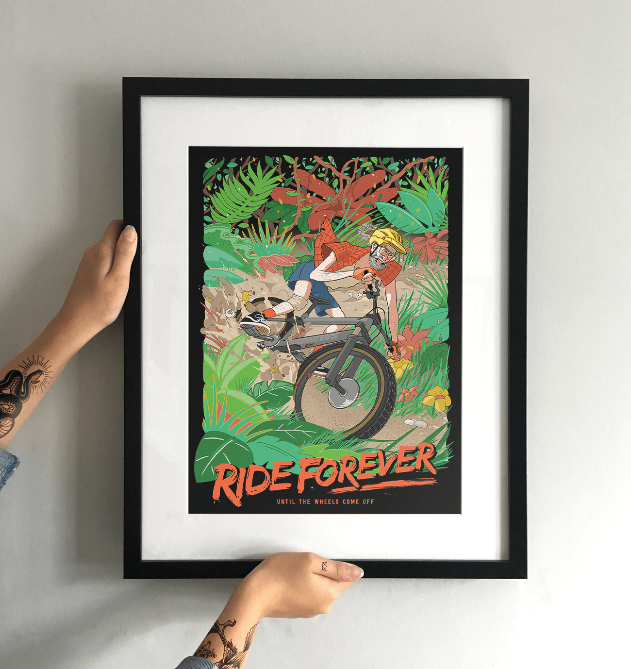 Ride Forever' Art Print - TrailMaps.co.uk