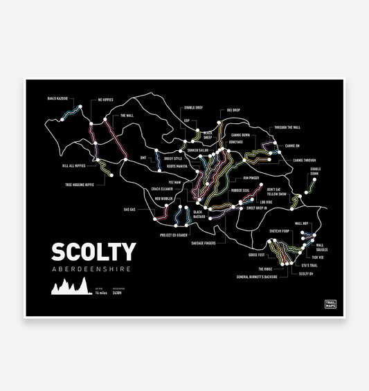 Scolty Mountain Bike Trail Art Print