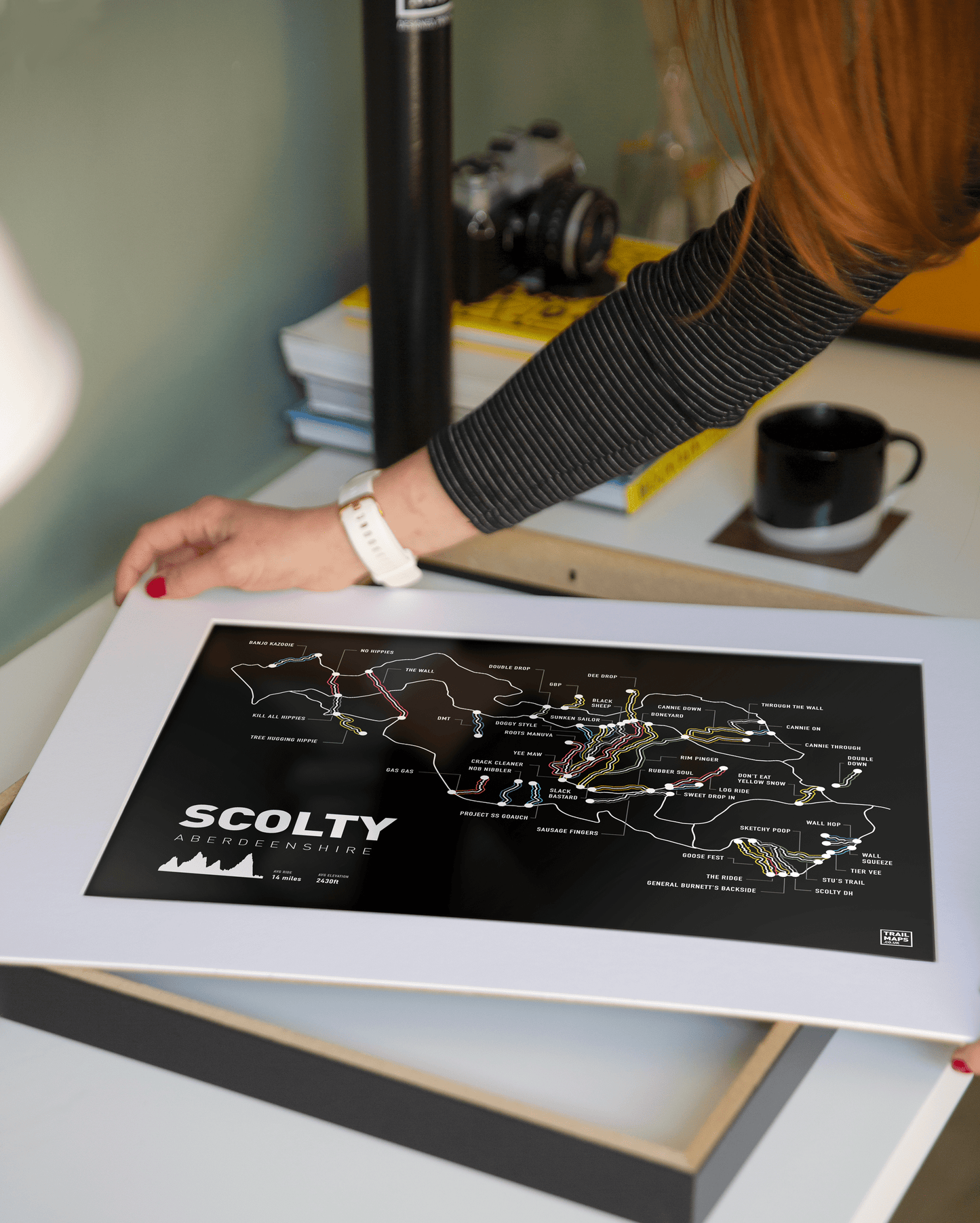 Scolty Mountain Bike Trail Art Print