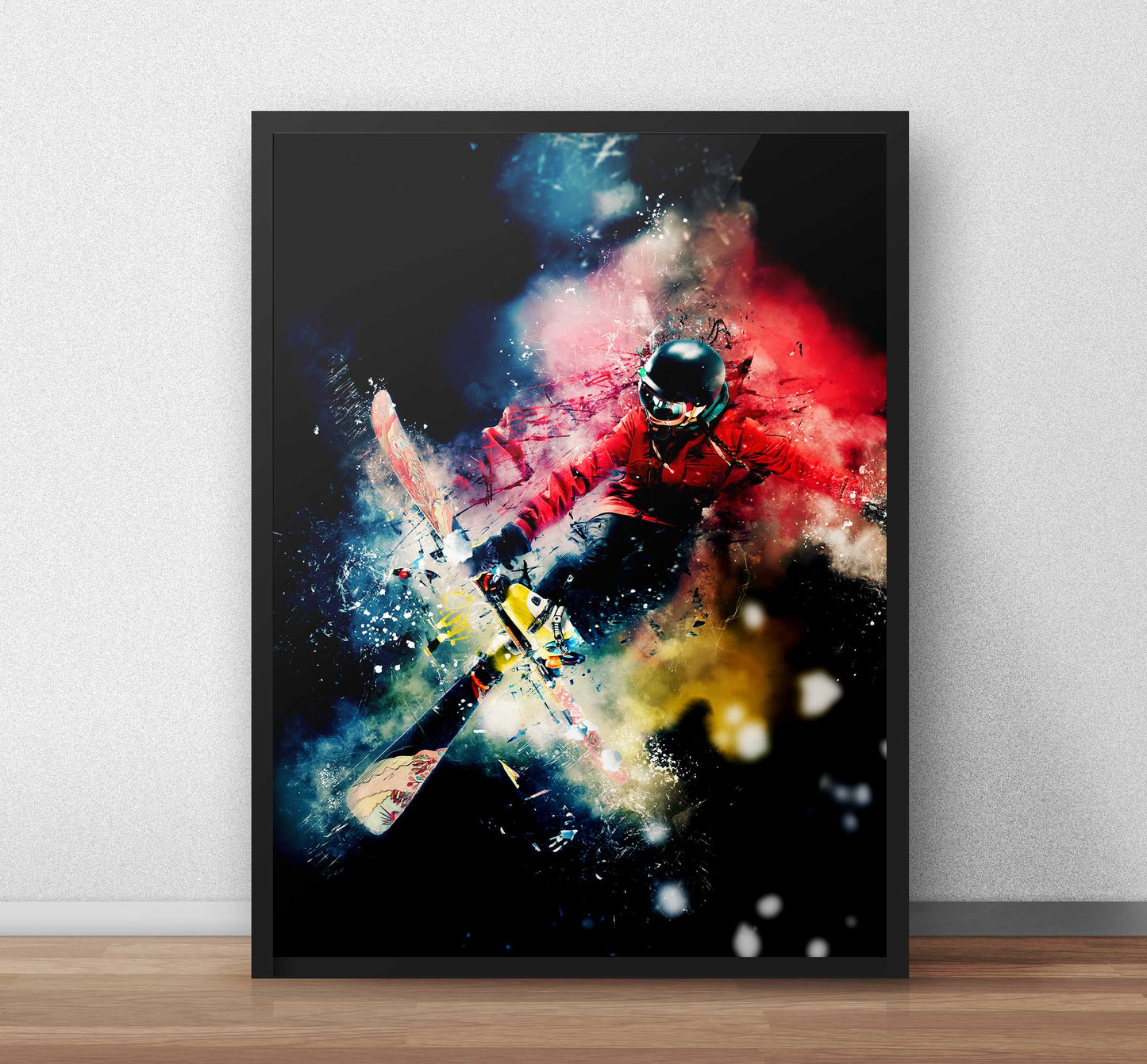 Snowboard or Ski Photo Retouch Artwork