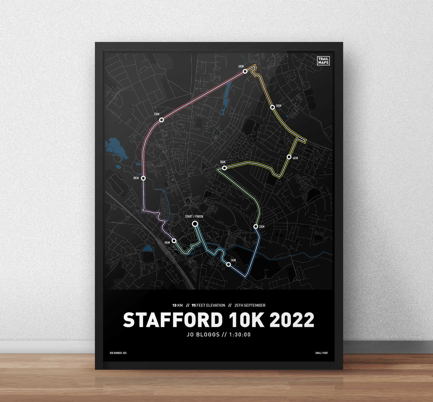 Stafford 10k 2022 Personalised Art Print