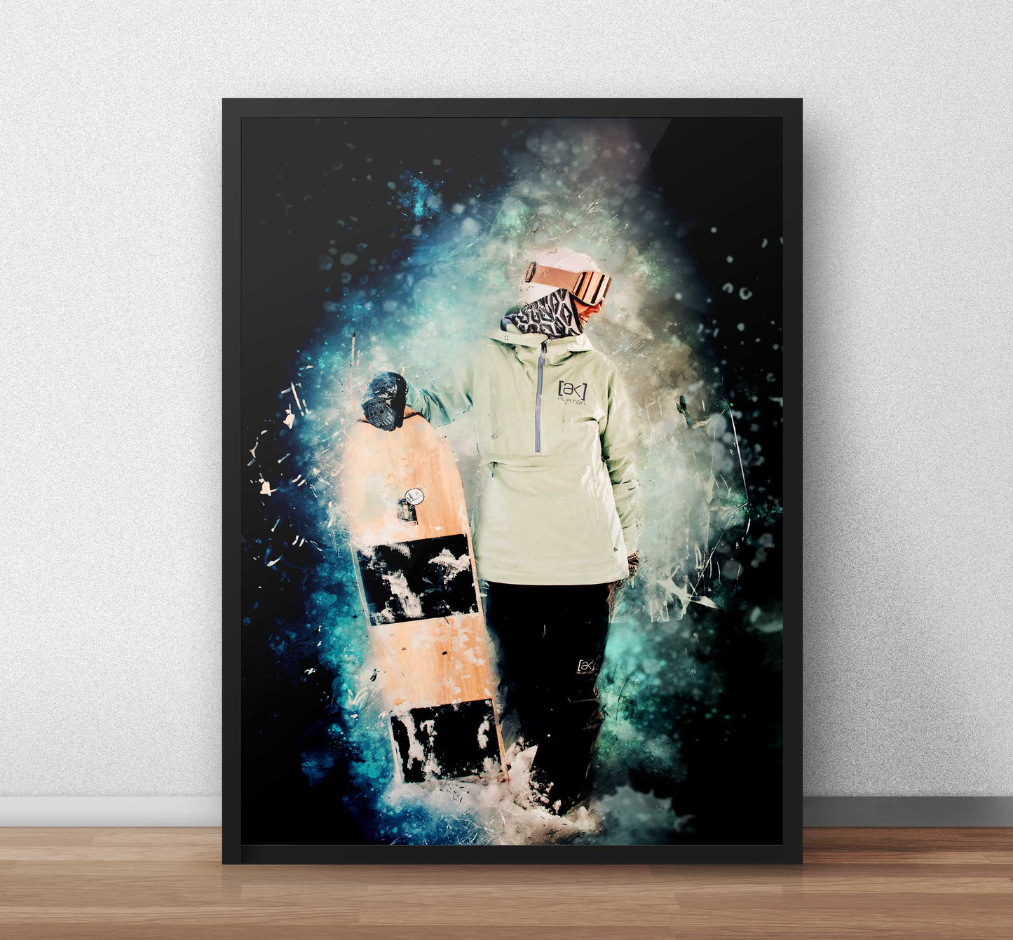 Snowboard or Ski Photo Retouch Artwork