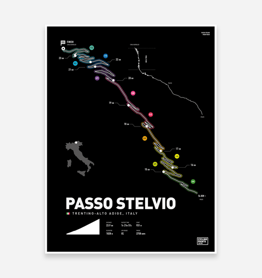 Stelvio Pass | Art Print - TrailMaps.co.uk