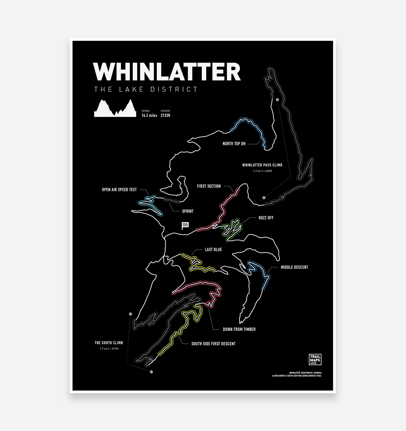 Whinlatter Art Print TrailMaps