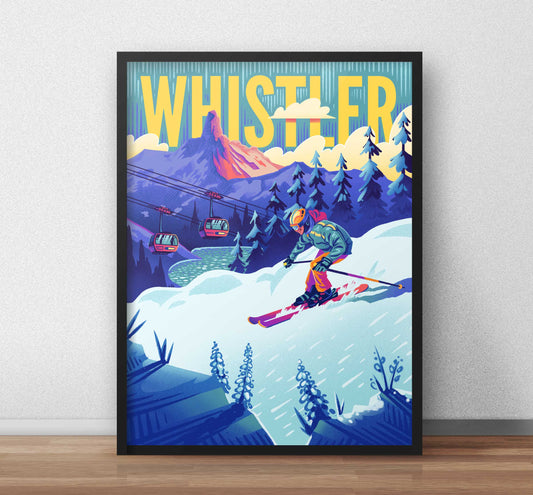 Whistler Mountainbike Reise Kunstdruck