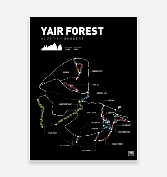 Yair Forest Art Print - TrailMaps.co.uk