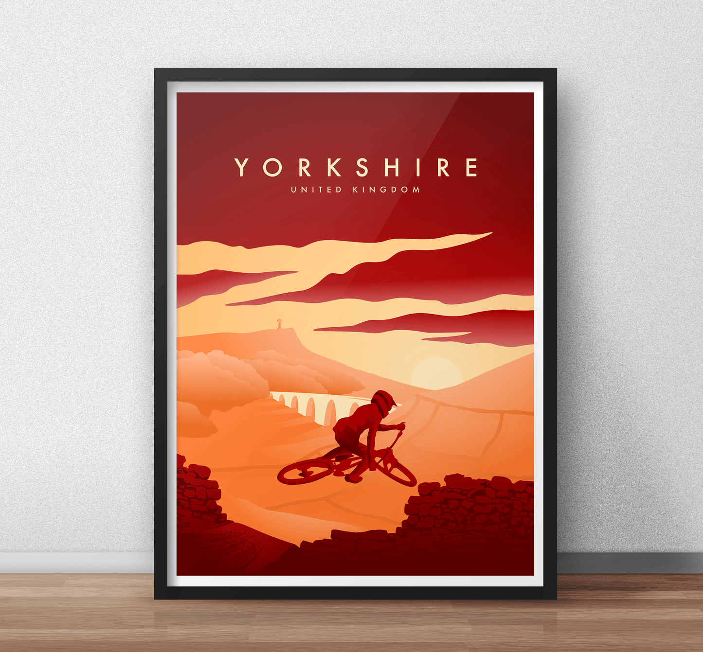 Yorkshire Mountain Biking Art Print