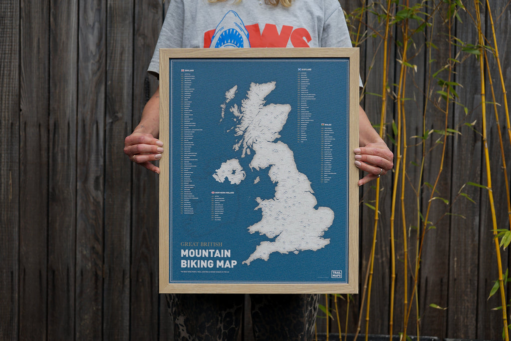 Great British Mountain Biking Push Pin Map - TrailMaps