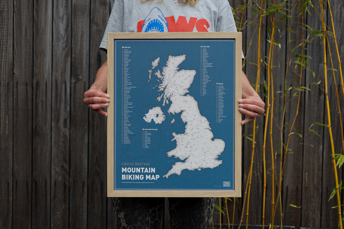 Great British Mountain Biking Push Pin Map
