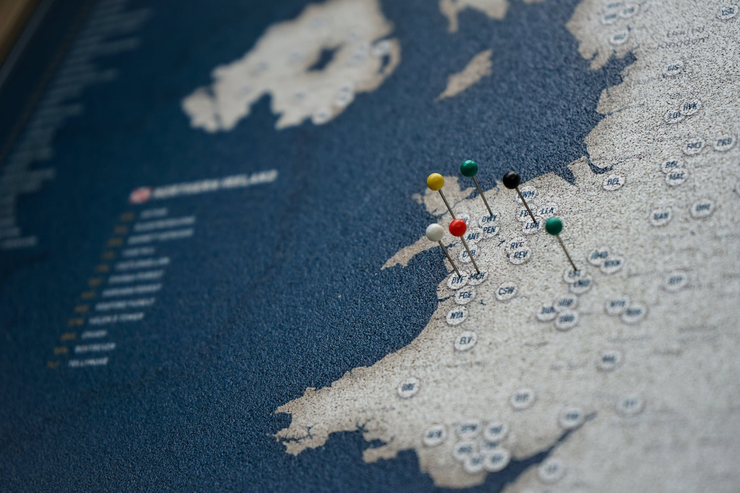 Great British Mountain Biking Push Pin Map
